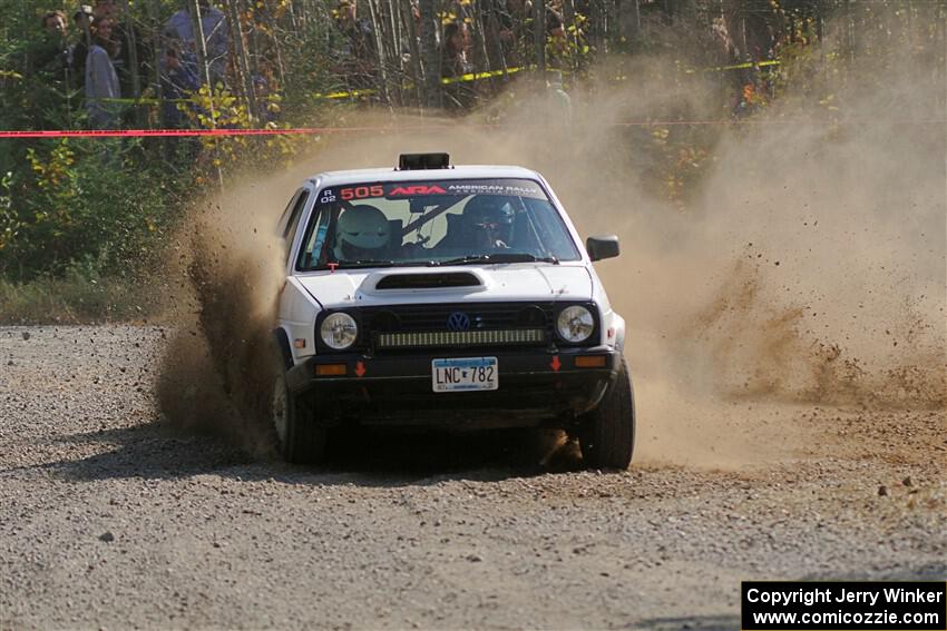 Josh Nykanen / Charlotte Himes VW GTI on SS1, Al's Playground I.