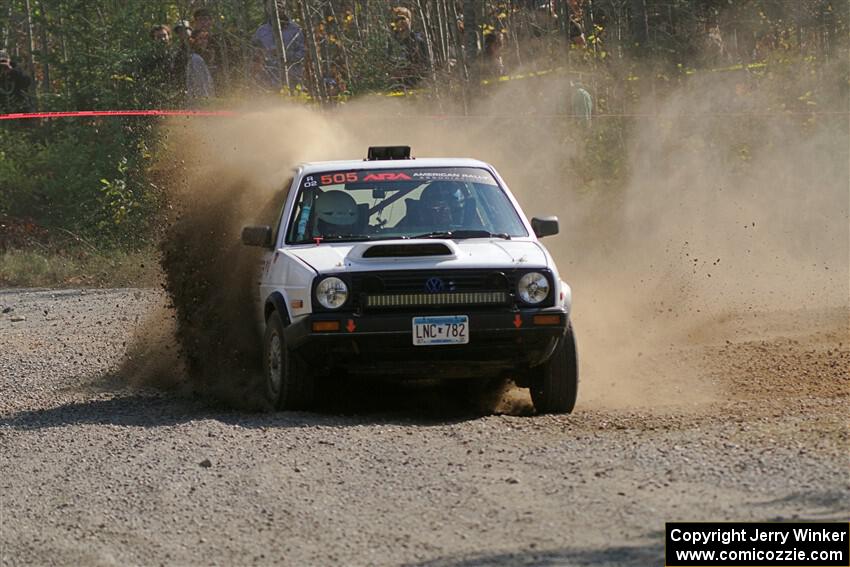 Josh Nykanen / Charlotte Himes VW GTI on SS1, Al's Playground I.