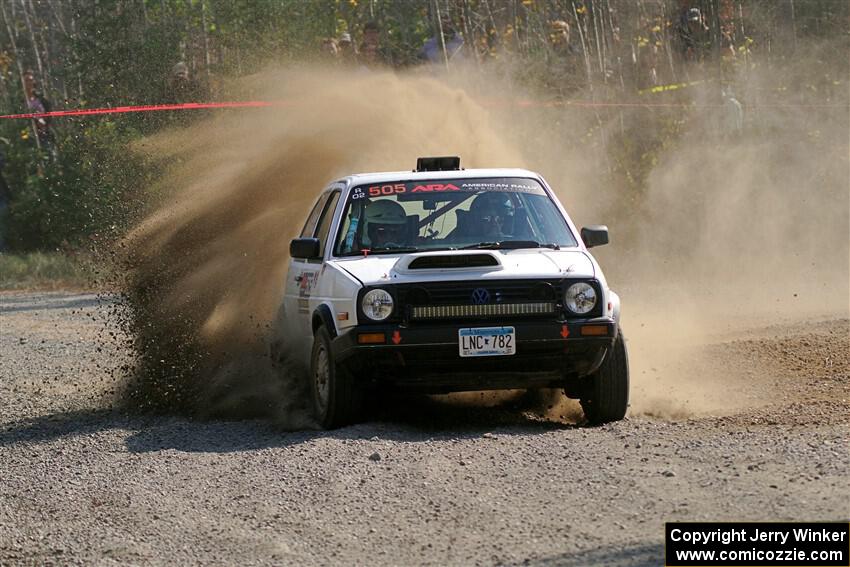 Josh Nykanen / Charlotte Himes VW GTI on SS1, Al's Playground I.