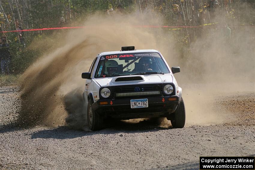 Josh Nykanen / Charlotte Himes VW GTI on SS1, Al's Playground I.