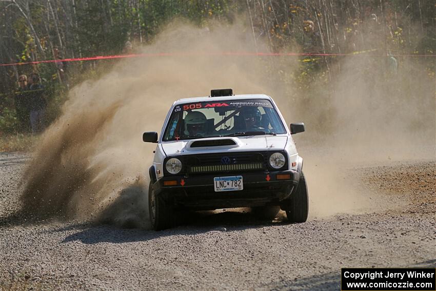 Josh Nykanen / Charlotte Himes VW GTI on SS1, Al's Playground I.