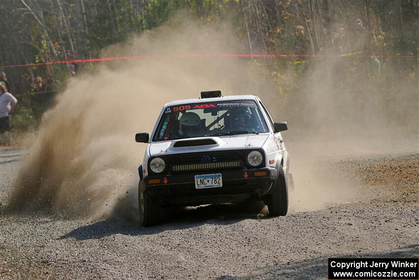 Josh Nykanen / Charlotte Himes VW GTI on SS1, Al's Playground I.