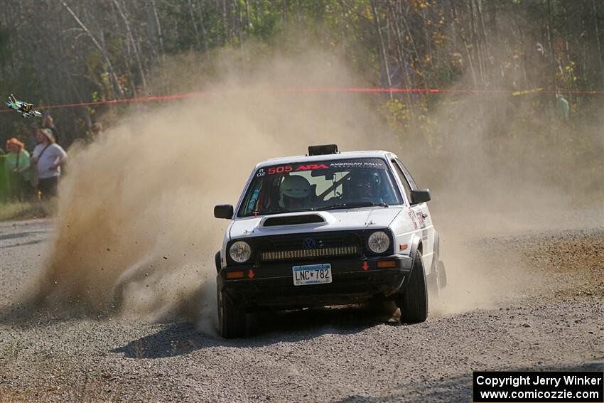 Josh Nykanen / Charlotte Himes VW GTI on SS1, Al's Playground I.