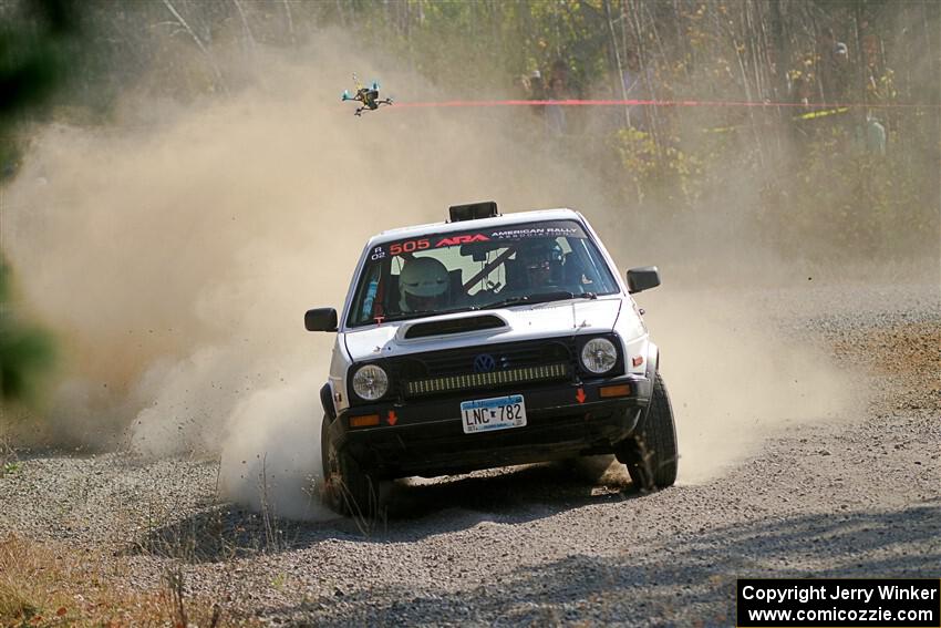 Josh Nykanen / Charlotte Himes VW GTI on SS1, Al's Playground I.