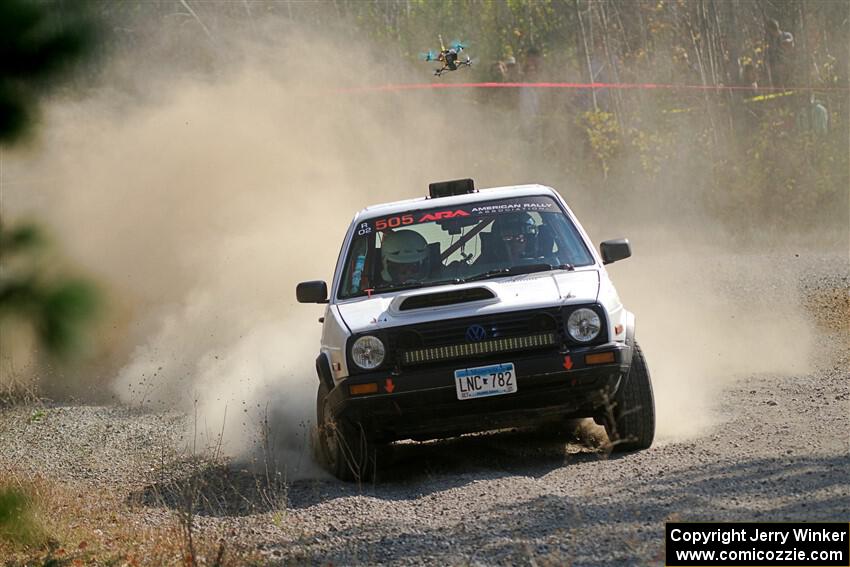 Josh Nykanen / Charlotte Himes VW GTI on SS1, Al's Playground I.