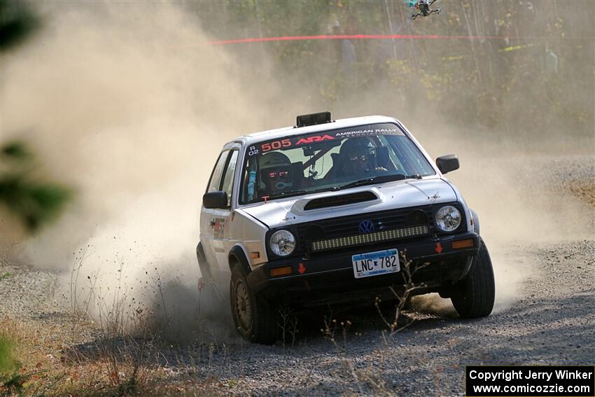 Josh Nykanen / Charlotte Himes VW GTI on SS1, Al's Playground I.