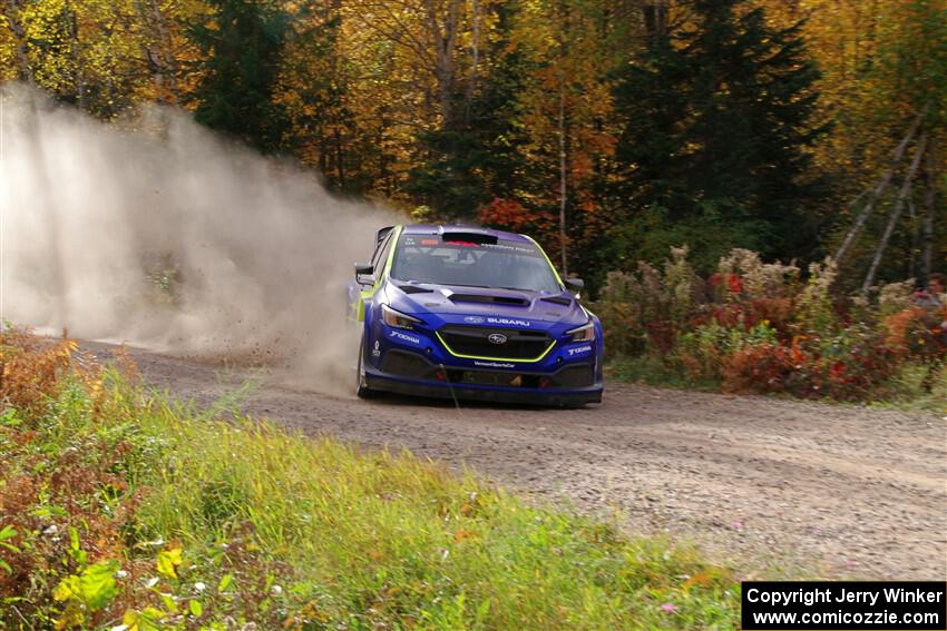 Travis Pastrana / Rhianon Gelsomino Subaru WRX ARA24 on SS5, Far Point I.