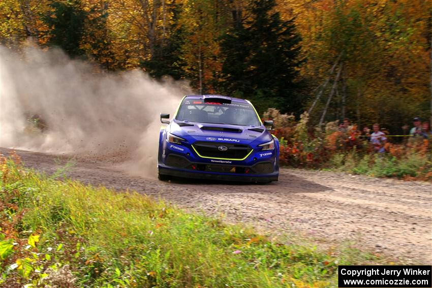 Travis Pastrana / Rhianon Gelsomino Subaru WRX ARA24 on SS5, Far Point I.