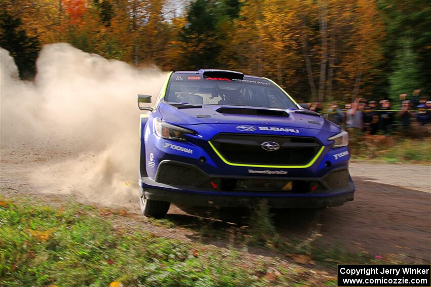 Travis Pastrana / Rhianon Gelsomino Subaru WRX ARA24 on SS5, Far Point I.