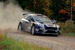 Javier Olivares / K.J. Miller Ford Fiesta Rally2 on SS5, Far Point I.