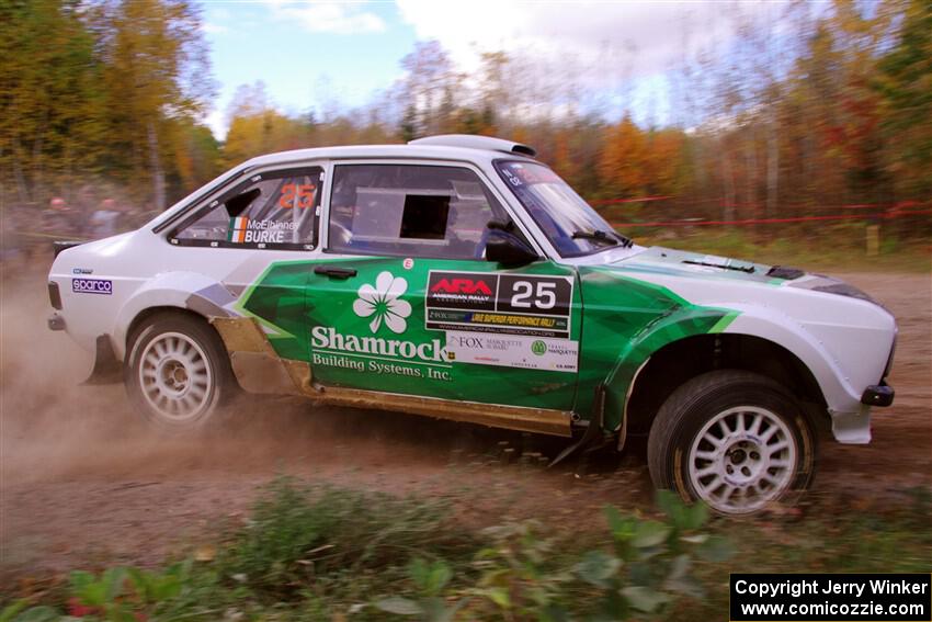 Seamus Burke / Gary McElhinney Ford Escort Mk II on SS5, Far Point I.