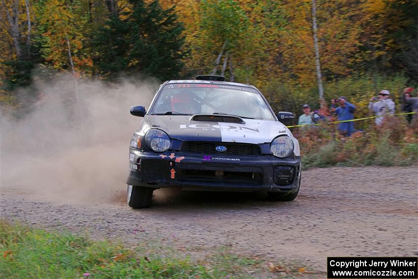 John Farrow / Michael Farrow Subaru WRX on SS5, Far Point I.