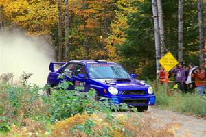 Jimmy Pelizzari / Kate Stevens Subaru WRX on SS5, Far Point I.