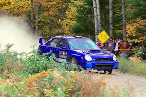 Jimmy Pelizzari / Kate Stevens Subaru WRX on SS5, Far Point I.