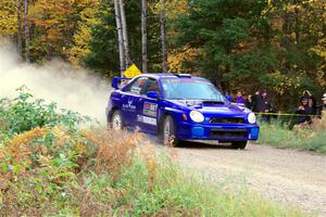 Jimmy Pelizzari / Kate Stevens Subaru WRX on SS5, Far Point I.