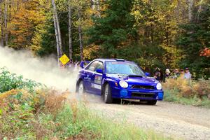 Jimmy Pelizzari / Kate Stevens Subaru WRX on SS5, Far Point I.