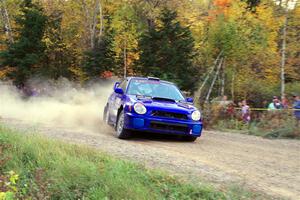 Jimmy Pelizzari / Kate Stevens Subaru WRX on SS5, Far Point I.