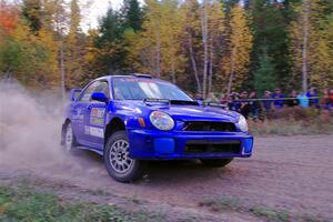 Jimmy Pelizzari / Kate Stevens Subaru WRX on SS5, Far Point I.