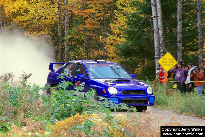 Jimmy Pelizzari / Kate Stevens Subaru WRX on SS5, Far Point I.