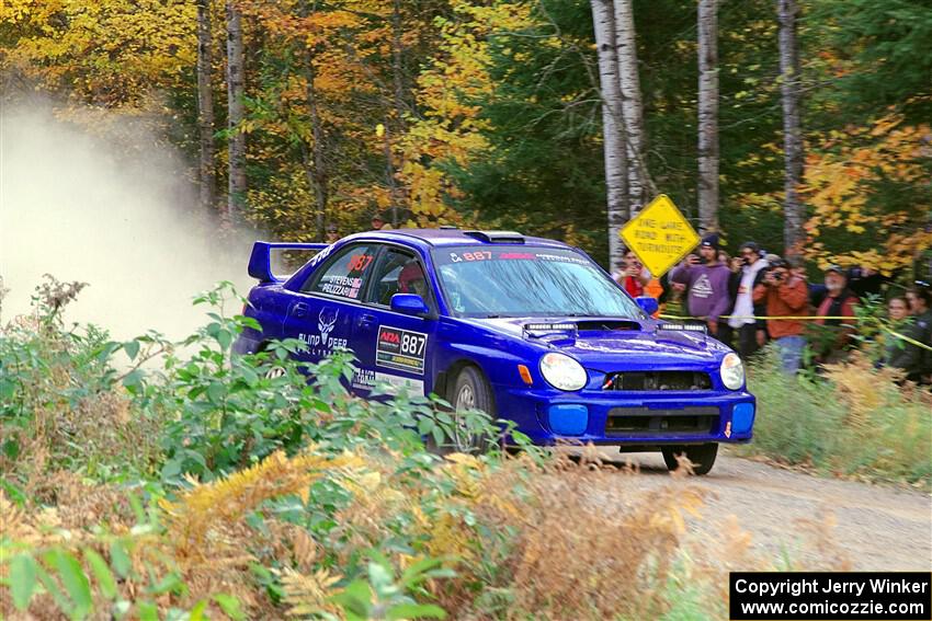 Jimmy Pelizzari / Kate Stevens Subaru WRX on SS5, Far Point I.