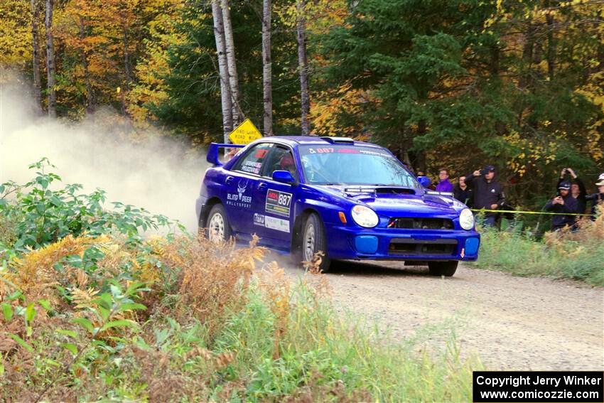 Jimmy Pelizzari / Kate Stevens Subaru WRX on SS5, Far Point I.