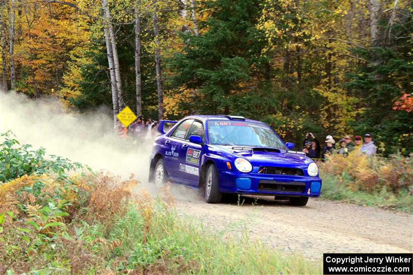 Jimmy Pelizzari / Kate Stevens Subaru WRX on SS5, Far Point I.