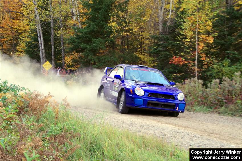 Jimmy Pelizzari / Kate Stevens Subaru WRX on SS5, Far Point I.