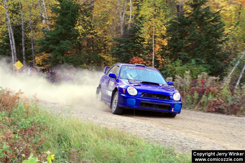 Jimmy Pelizzari / Kate Stevens Subaru WRX on SS5, Far Point I.