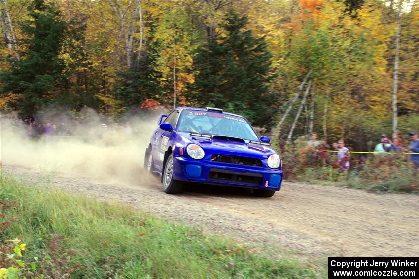 Jimmy Pelizzari / Kate Stevens Subaru WRX on SS5, Far Point I.