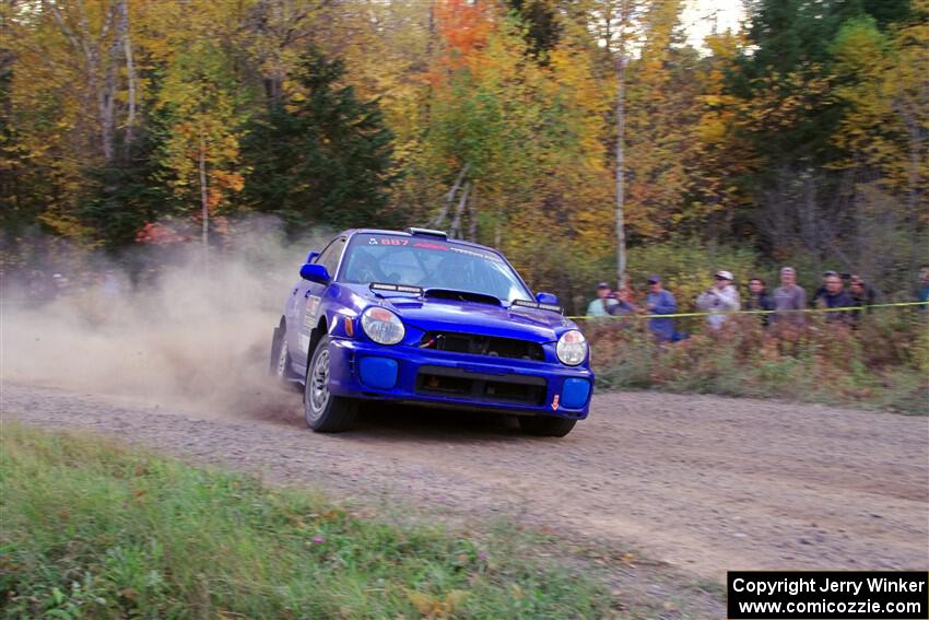 Jimmy Pelizzari / Kate Stevens Subaru WRX on SS5, Far Point I.