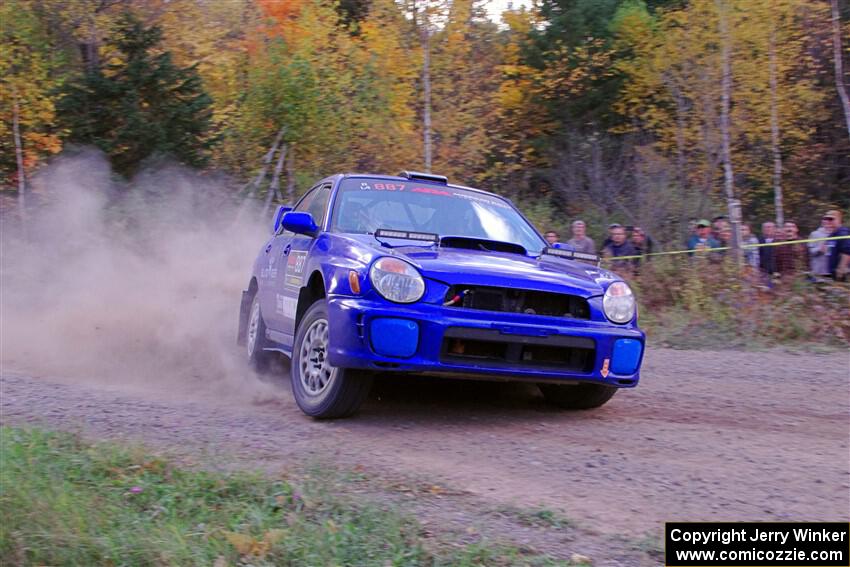 Jimmy Pelizzari / Kate Stevens Subaru WRX on SS5, Far Point I.