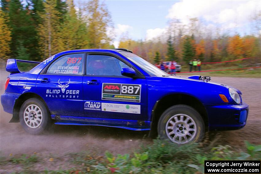 Jimmy Pelizzari / Kate Stevens Subaru WRX on SS5, Far Point I.