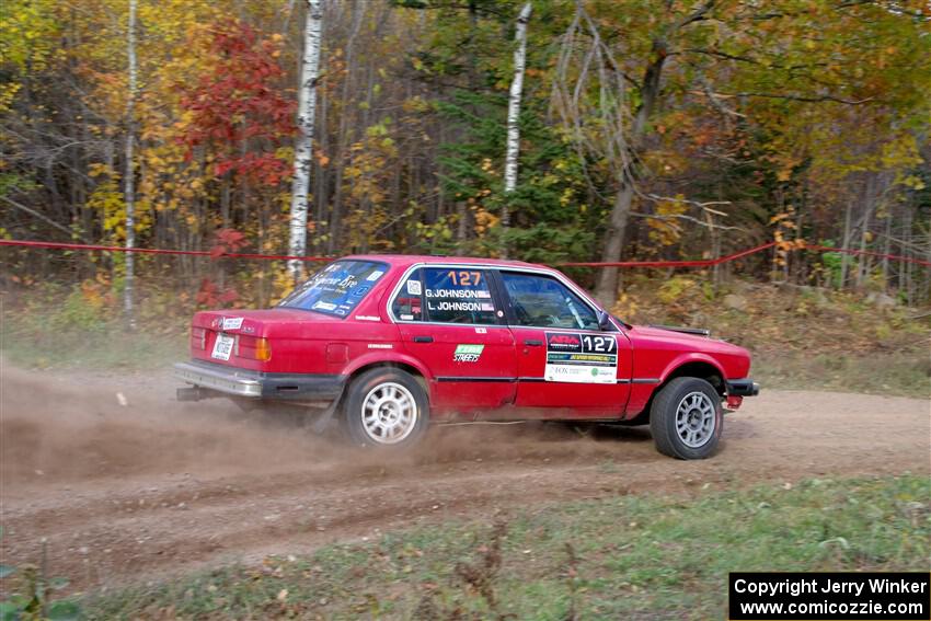 Levi Johnson / Griffin Johnson BMW 325e on SS5, Far Point I.