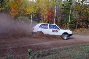 Josh Nykanen / Charlotte Himes VW GTI on SS5, Far Point I.