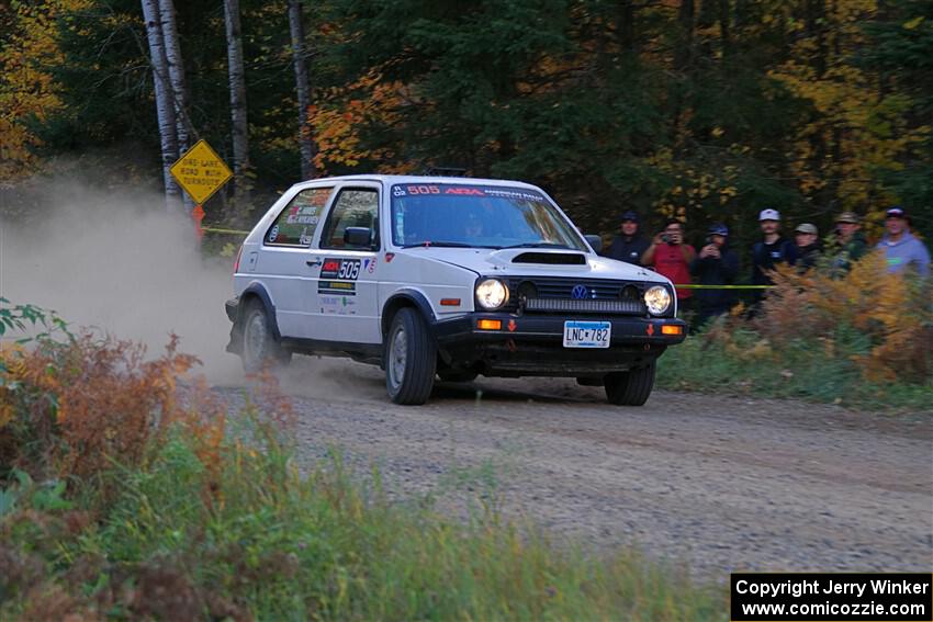 Josh Nykanen / Charlotte Himes VW GTI on SS5, Far Point I.