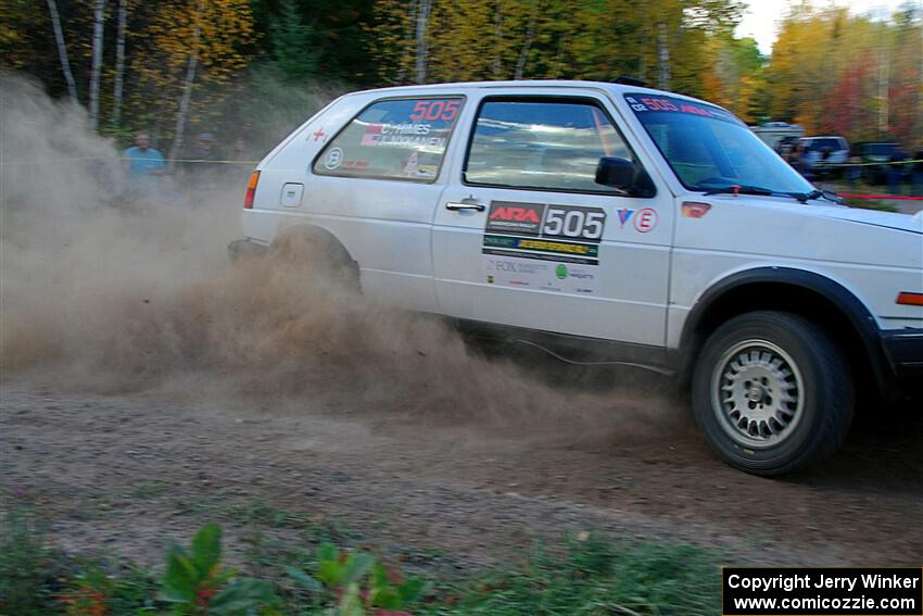 Josh Nykanen / Charlotte Himes VW GTI on SS5, Far Point I.