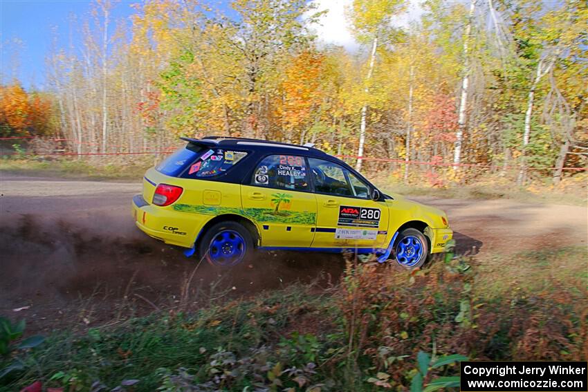 Greg Healey / Cindy Krolikowski Subaru Impeza Outback Sport on SS5, Far Point I.