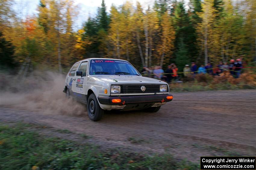 Adam VanDamme / Andrew Herron VW Golf on SS5, Far Point I.