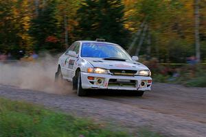 Andrew Williamson / Julia Stewart Subaru Impreza on SS5, Far Point I.