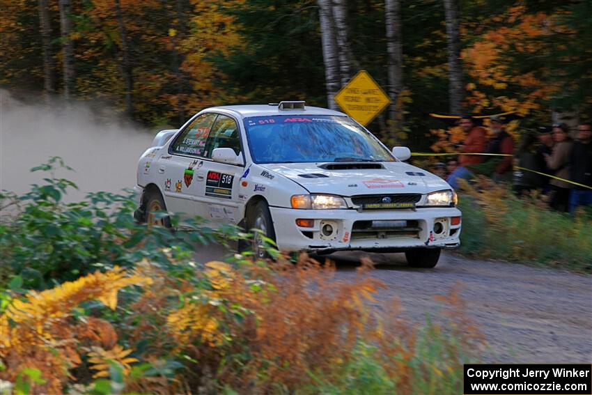 Andrew Williamson / Julia Stewart Subaru Impreza on SS5, Far Point I.