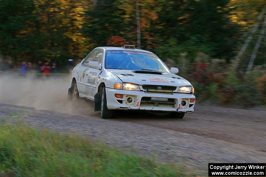 Andrew Williamson / Julia Stewart Subaru Impreza on SS5, Far Point I.