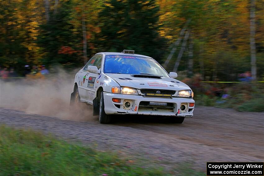 Andrew Williamson / Julia Stewart Subaru Impreza on SS5, Far Point I.