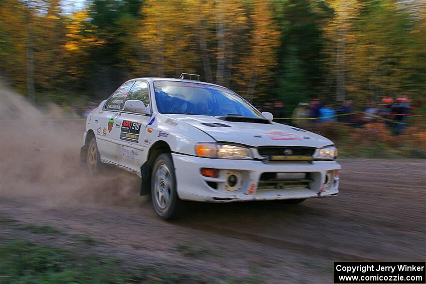 Andrew Williamson / Julia Stewart Subaru Impreza on SS5, Far Point I.