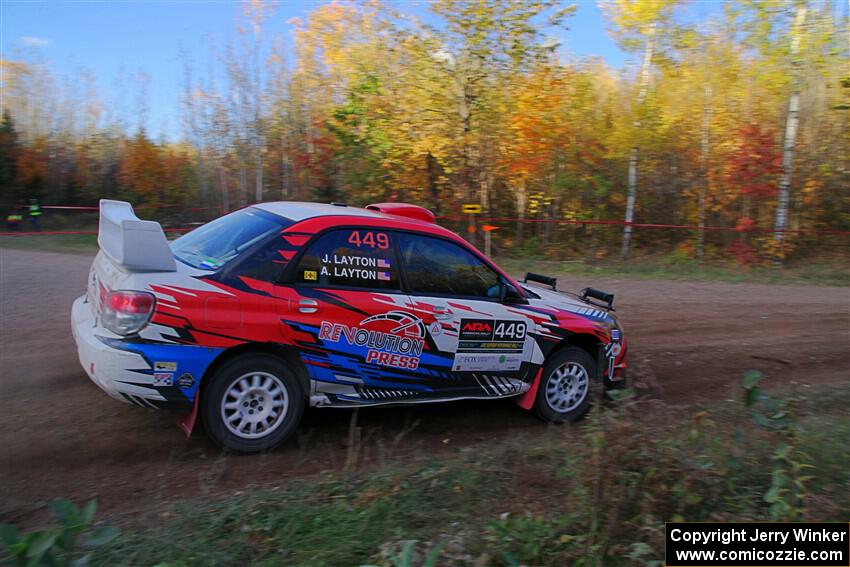 Andrew Layton / Joe Layton Subaru Impreza on SS5, Far Point I.