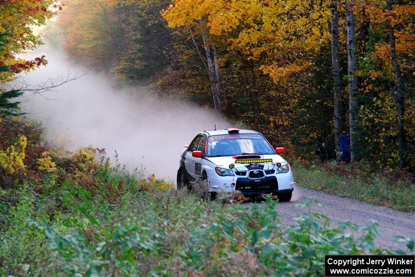 Jason Cook / Maggie Tu Subaru WRX on SS5, Far Point I.