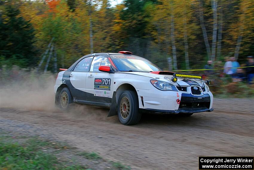 Jason Cook / Maggie Tu Subaru WRX on SS5, Far Point I.