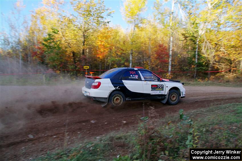 Jason Cook / Maggie Tu Subaru WRX on SS5, Far Point I.