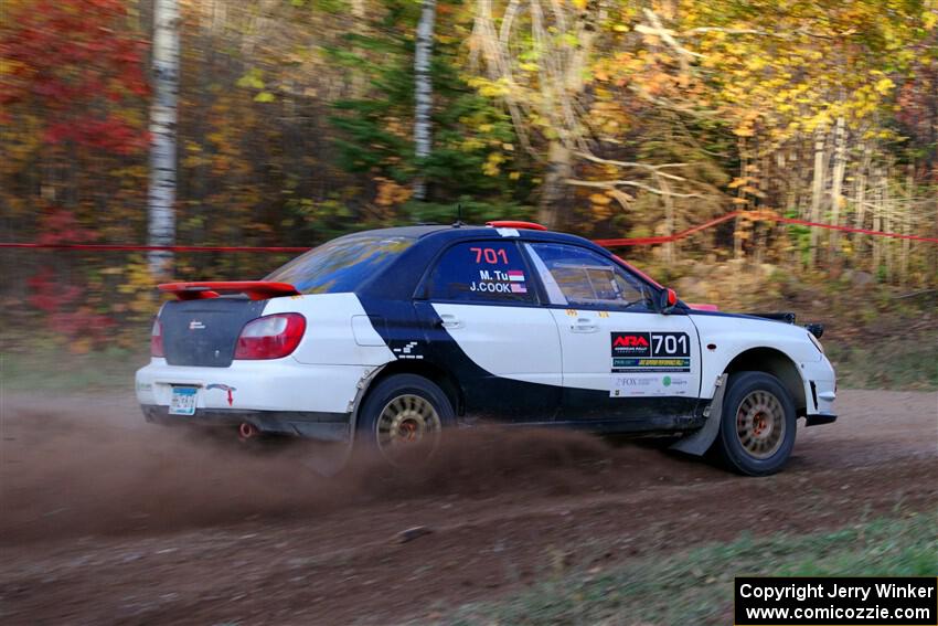 Jason Cook / Maggie Tu Subaru WRX on SS5, Far Point I.