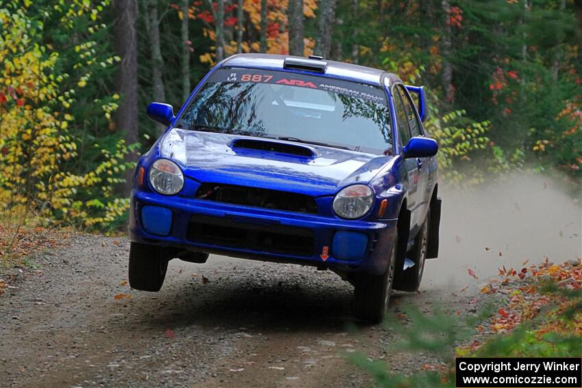 Jimmy Pelizzari / Kate Stevens Subaru WRX on SS10, Al's Playground II.