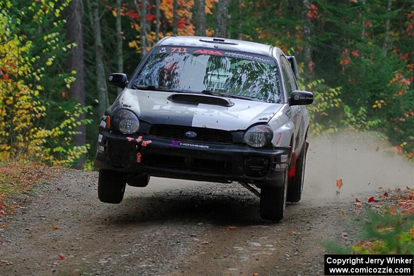 John Farrow / Michael Farrow Subaru WRX on SS10, Al's Playground II.